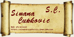 Simana Čupković vizit kartica